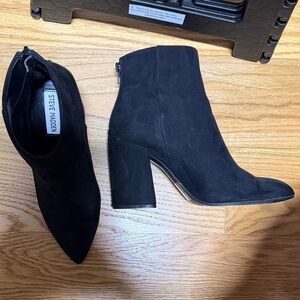 Steve Madden Black Ankle Booties